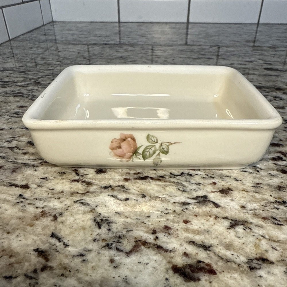 Vintage Johann Haviland‎ Bavaria Germany Moss Rose Trinket Box/Soap Dish #534